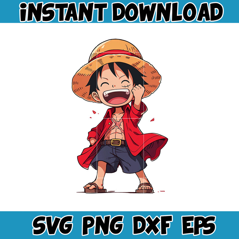 Luffy Clipart, Popular Anime Series, One Piece, Anime Clipart, Anime PNG, Transparant Background (15).jpg