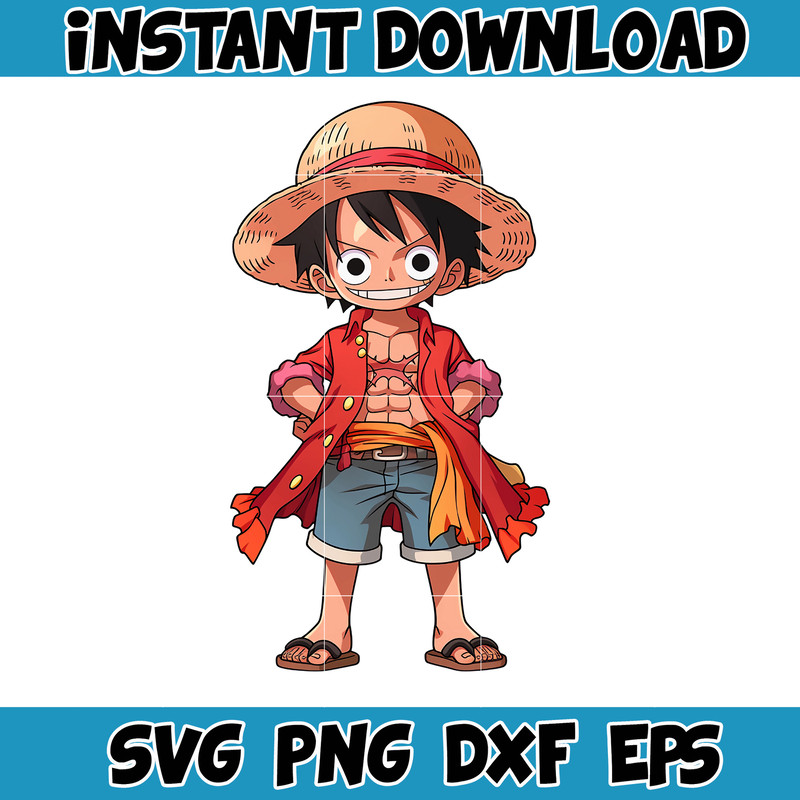Luffy Clipart, Popular Anime Series, One Piece, Anime Clipart, Anime PNG, Transparant Background (16).jpg