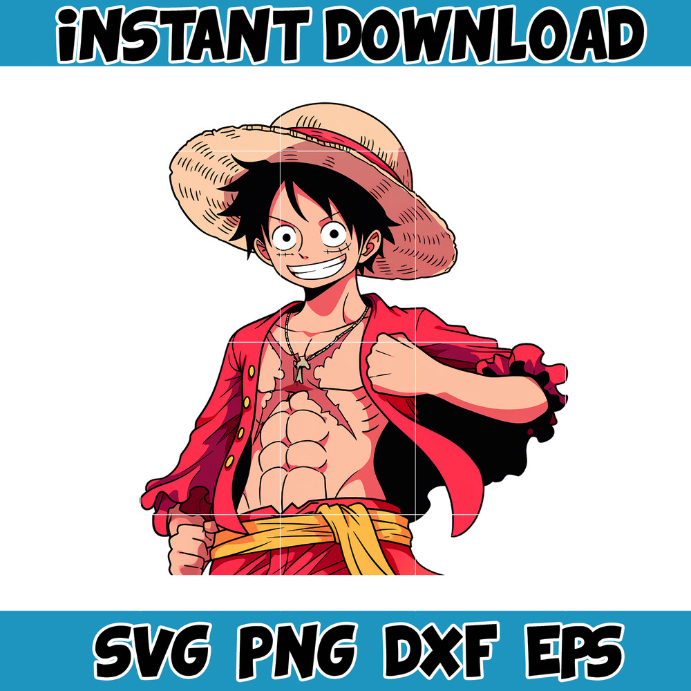 Luffy Clipart, Popular Anime Series, One Piece, Anime Clipart, Anime PNG, Transparant Background (19).jpg