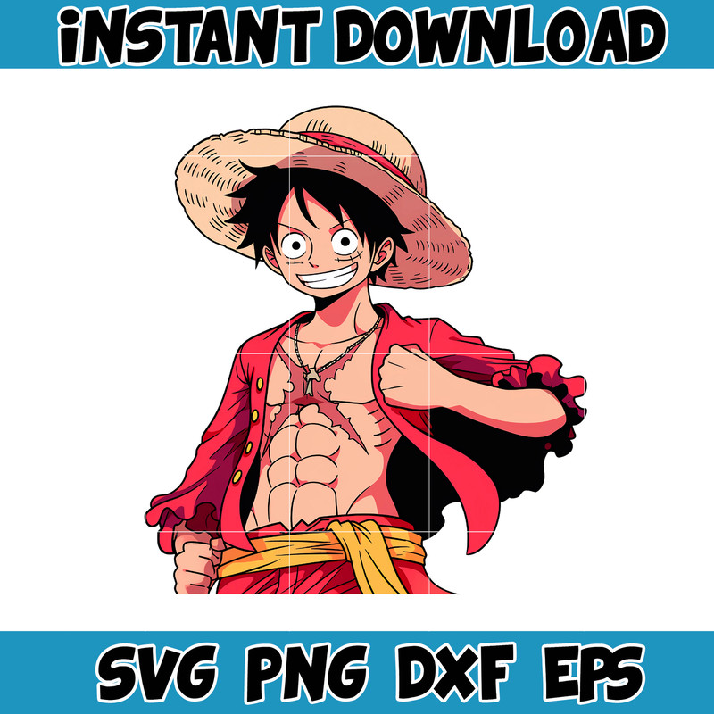 Luffy Clipart, Popular Anime Series, One Piece, Anime Clipart, Anime PNG, Transparant Background (19).jpg