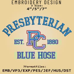 presbyterian blue hose embroidery design, ncaa logo embroidery files, ncaa blue hose, machine embroidery pattern