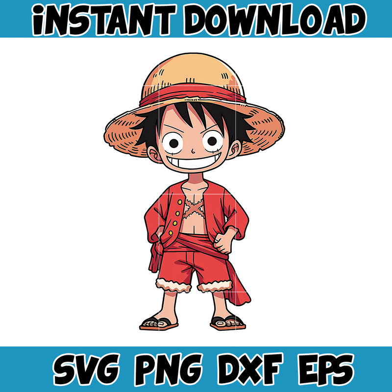 Luffy Clipart, Popular Anime Series, One Piece, Anime Clipart, Anime PNG, Transparant Background (20).jpg