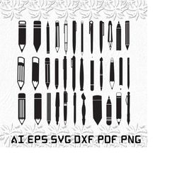 Pencil svg, Pencils svg, Pen svg, Nature, Tree, SVG, ai, pdf, eps, svg, dxf, png