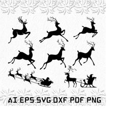 Christmas Ornament SVG, Christmas Reindeer svg, Snowflake svg, Christmas SVG, ai, pdf, eps, svg, dxf, png
