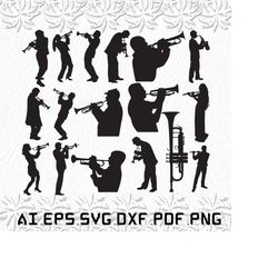 Trumpet Player svg, Trumpet Players svg, Trumpet svg, Players, Player, SVG, ai, pdf, eps, svg, dxf, png