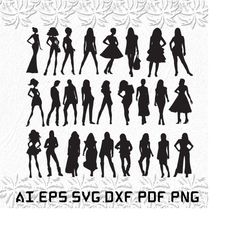 Model Girls svg, Model svg, Girls svg, Girl, Women, SVG, ai, pdf, eps, svg, dxf, png