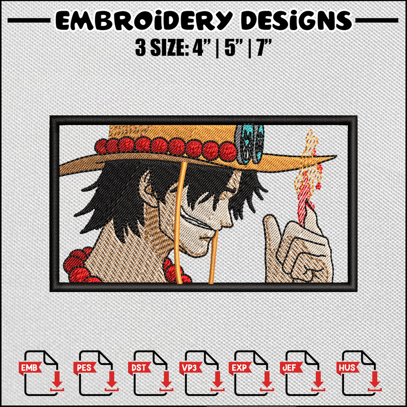 Ace frame embroidery design