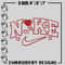 Nike heart cute embroidery design