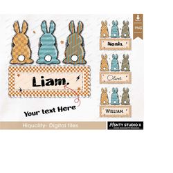 Easter Bunny Trio PNG , Sublimation Design , Faux Applique PPng, Easter Boy png, SSCD ,  digital Download Png printables