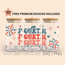 fourth of july svg, 16 oz libbey glass svg, independence day, celebration svg, freedom svg, fireworks svg, svg for cricu