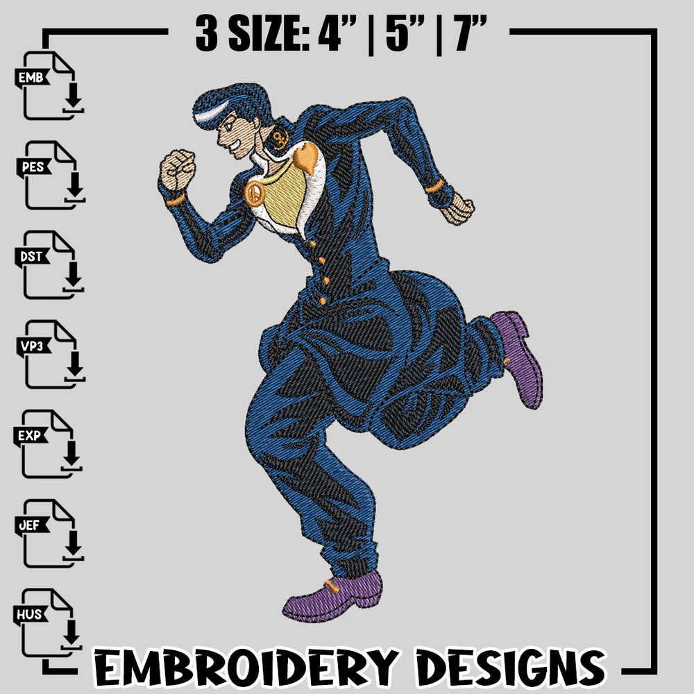 josuke higashikata embroidery design
