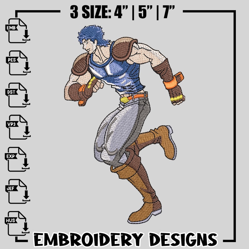 jonathan joestar embroidery design