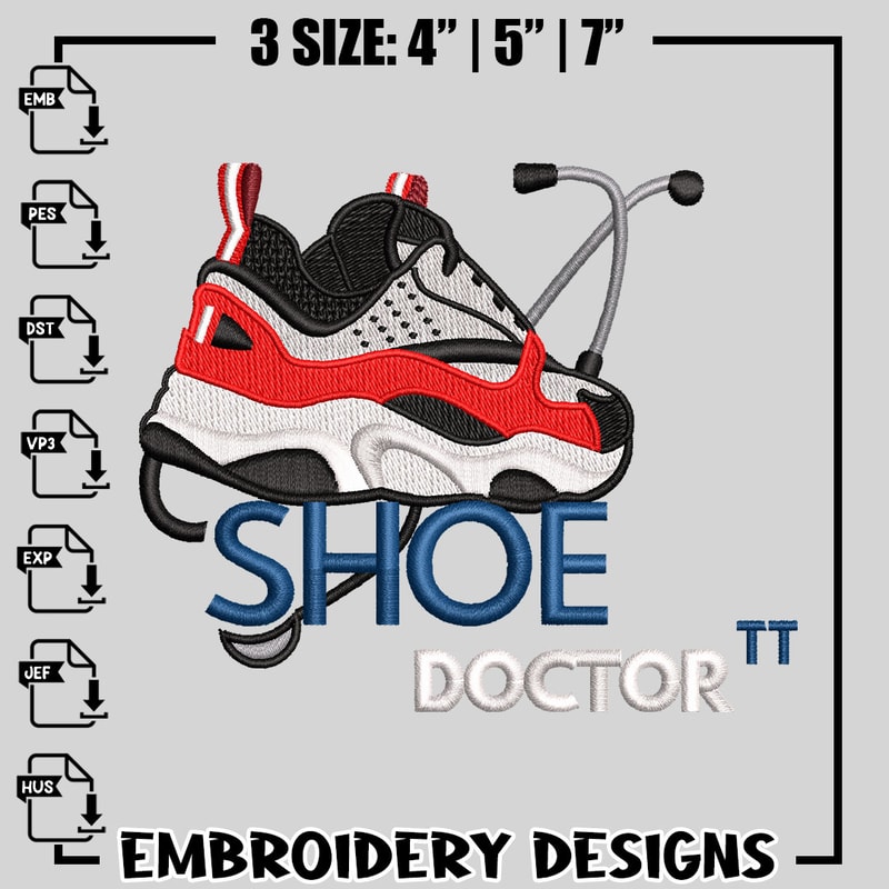 Shose logo embroidery design
