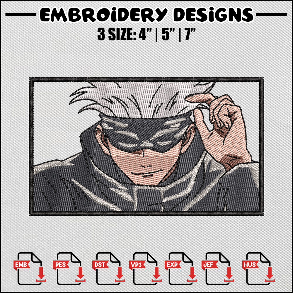 Gojo eyes embroidery design