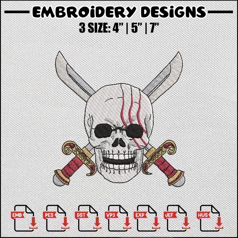 Shank logo embroidery design