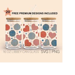concha 4th of july, 16 oz libbey glass svg, america svg, pan dulce, independence day, cafecitoychisme,svg files for cric