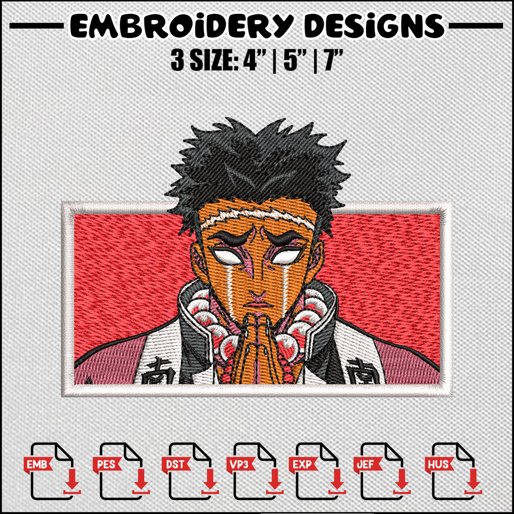 Stone hashira embroidery design