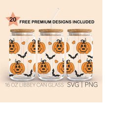 Halloween Pumpkin Svg, 16 Oz Libbey Glass Svg, Spooky Svg, Fall Svg, Halloween Svg, Pumpkin Svg, Design Cricut, Digital