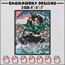 Tanjiro box embroidery design, Tanjiro embroidery, Anime design, Embroidery shirt, Embroidery file, Digital download