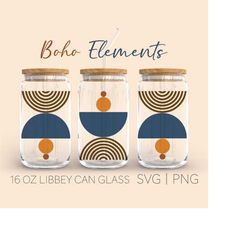 boho abstract libbey can glass svg, 16 oz libbey can glass , boho abstract svg, boho style art, seamless, digital downlo