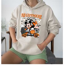 Mickey Minnie Halloween Sweatshirt,Disney Halloween T-shirt,Nightmare On The Main Streat Tshirt,Halloween Pumpkin,Nightm