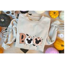 Hey Boo Mickey Halloween Sweatshirt,Disney Halloween Shirt,Disney Pumpkin Sweatshirt,Boo Shirt,Mickey And Minnie Pumpkin