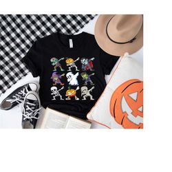 Dabbing Boys Halloween Shirt for Men,Spooky Halloween Women Shirt,Halloween Funny Dabbing Shirt For Kids And Onesie,Unis