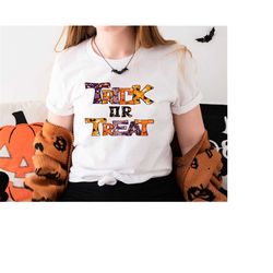 trick or treat shirt,funny halloween t-shirt,toddler halloween shirt,halloween shirt kids,girls halloween shirt,spooky s