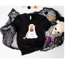 Ghost Dog Shirt,Halloween Dog Shirt,Halloween Dog Gift Shirt,Dog Lover Gift,Spooky Season Shirt,Trick or Treat Shirt,Pum