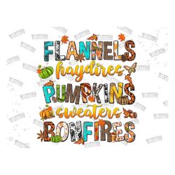 Flannels Hayrides Pumpkins Sweaters Bonfires Png, Fall, Autumn, Thanksgiving,October,PumpkinsPng,Western,Digital Downloa