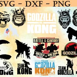 team kong svg, bundles godzilla vs kong svg, png,dxf, pdf, jpg...