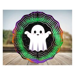ghost wind spinner sublimation png, wind spinner png, halloween wind spinner png, ghost png, halloween sublimation desig