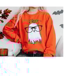 cute ghost halloween sweatshirt cute halloween sweater top halloween party pullover cute ghost shirt for halloween spook