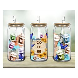 coffee cup sunflower 16oz libbey glass png, 16oz libbey cup, coffee design png, coffee cup png, sunflower png, digital d