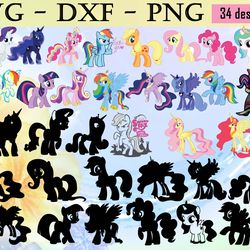 my little ponny svg, bundles my little ponny svg, png,dxf, pdf, jpg...