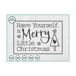 have yourself a merry little christmas svg vector image cut file for cricut and silhouette