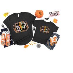 spooky mama spooky mini shirt, halloween matching shirts for mom and girl, halloween gifts,halloween shirt kids and wome