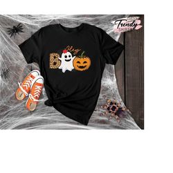hey boo shirt, boo pumpkin halloween shirt, spooky shirt, funny halloween gifts, spooky season shirt, funny ghost shirt,