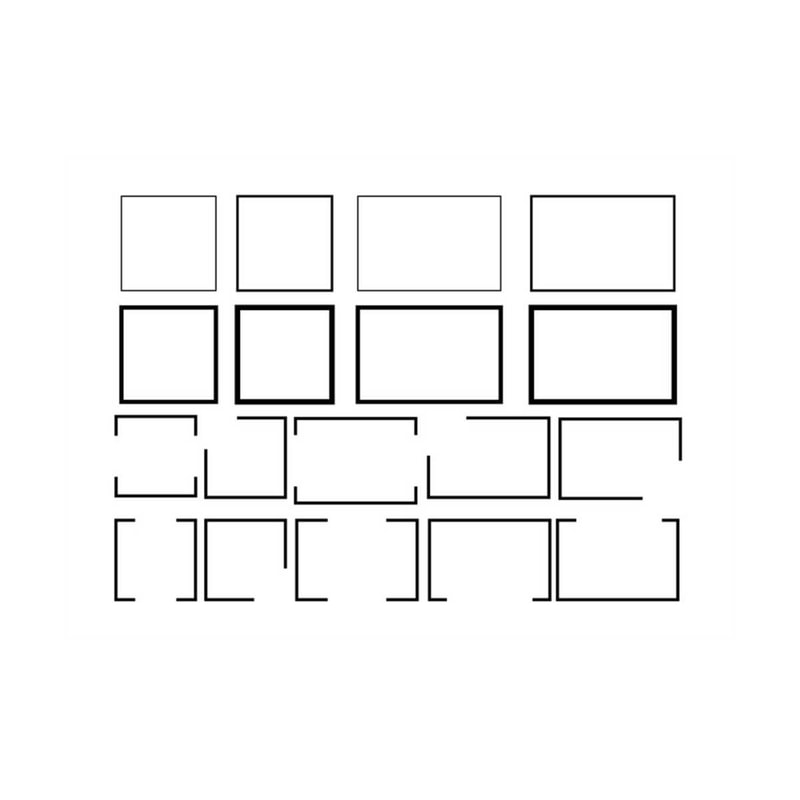 Open RECTANGLE SVG, Split RECTANGLE Svg, Rectangle Outline S | Inspire ...