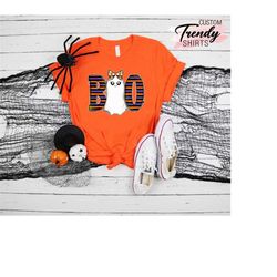 boo ghost shirt, boo halloween shirt, womens halloween shirt, halloween gifts, spooky season shirt, trick or treat, funn