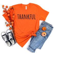 thanksgiving shirt, fall t-shirt, womens thankful shirt, fall shirt, cute fall graphic tee, give thanks shirt, thankful