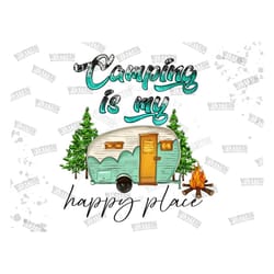 camping is my happy place png, camping png, watercolor caravan png, western caravan png, camper sublimation design, west