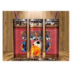 western game day soccer tumbler png sublimation design, 20oz skinny tumbler png, soccer tumbler, leopard soccer tumbler