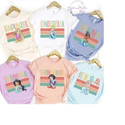 vintage disney princess shirt, princess squad shirt, disney princess shirt, disney princess fan gift, belle, tiana, disn