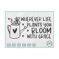 botanical svg | nature svg | flowers svg | bloom svg | bloom with grace svg | strong woman svg | popular svg | daisy svg