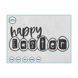 happy easter svg | spring svg | easter egg svg | easter png | easter egg cut file | easter svg file | happy easter clipa