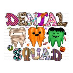 Dental Squad PNG, Halloween Clipart, Dental png, Halloween Sublimation, Witches, Spooky png, Instant Download, Printable