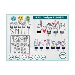 sign language svg | asl svg | be kind svg | smile svg | asl love svg | asl be kind svg | sign language love | american s
