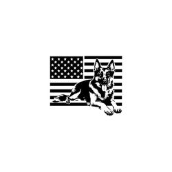 GERMAN SHEPHERD SVG With American Flag, German Shepherd Clipart, German Shepherd Svg Files For Cricut, American Flag Svg