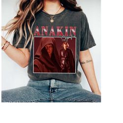 Star Wars Anakin Skywalker Portrait Poster Signature Graphic T-Shirt, Star Wars Celebration, Galaxy's Edge, Star Wars Da